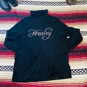 Harley Davidson Black Turtle neck 1W Like New